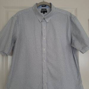 Neiman Marcus Dress Shirt short sleeve slim‎ fit size XL